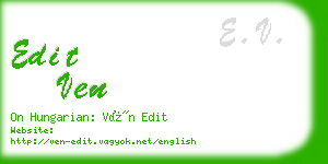 edit ven business card